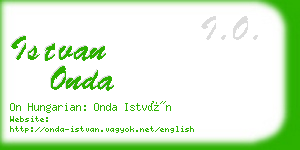 istvan onda business card